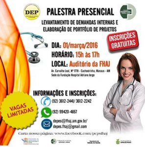 Imagem da notícia - Programa de Capacitação em Projetos para a Saúde (PCPS) está com inscrições abertas para 1a. palestra presencial