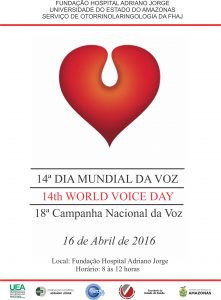 Imagem da notícia - Participe: 18a. Campanha Nacional da Voz => 16 de abril – Sábado