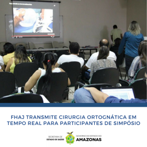 Imagem da notícia - FHAJ realiza transmissão de cirurgia ortognática em tempo real para participantes de Simpósio 