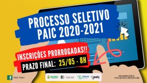 Imagem da notícia - PROCESSO SELETIVO PAIC 2020-2021